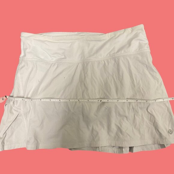 Lululemon White Pleated Athletic Skort (Size 4 Tall) Built-In Shorts - Tennis - Picture 6 of 10
